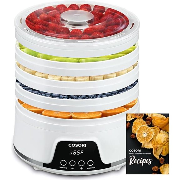COSORI 5-Tray Food Dehydrator with Timer and Recipes