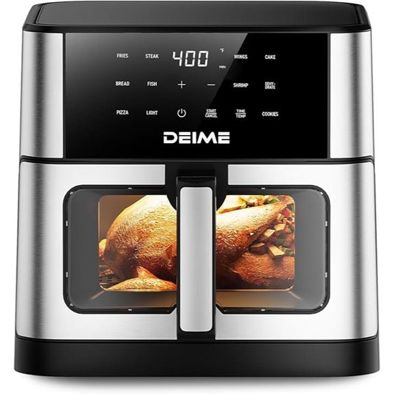 DEIME 10.2 QT Air Fryer with Presets and Window