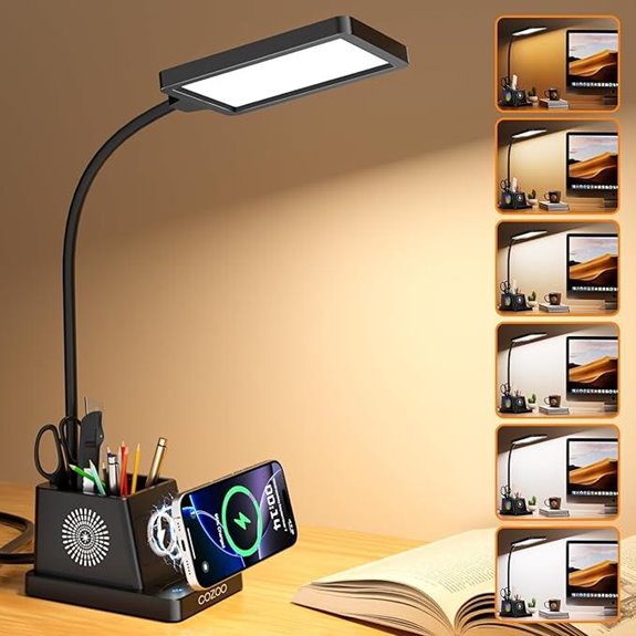 COZOO Desk Lamp with Wireless Charger and Pen Holder