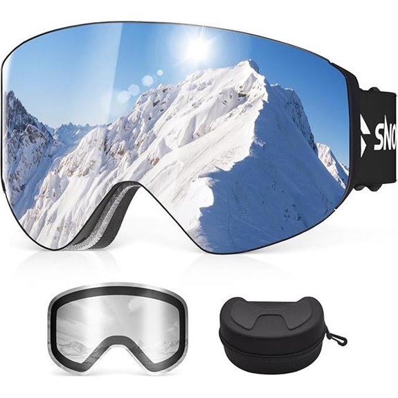 OTG Ski Goggles with Anti-Fog Detachable Lenses