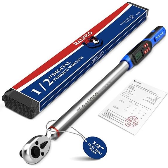 Digital Torque Wrench 1/2 Inch with Vibration & Alerts