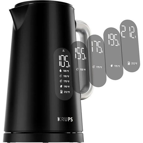 KRUPS Smart Temp Electric Kettle 1.7L Digital Display