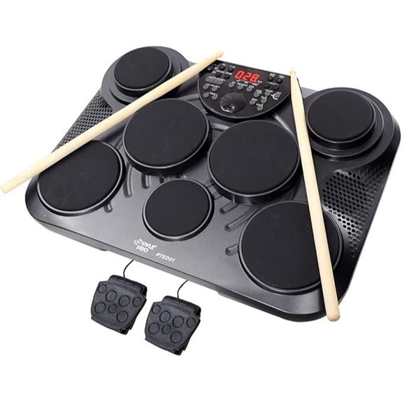 Pyle Digital Drum Set with Touch Pads and MIDI