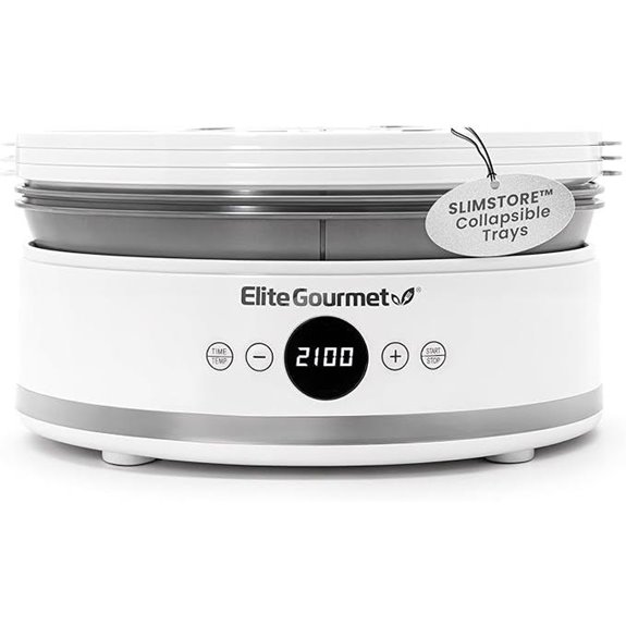 Elite Gourmet Digital Food Dehydrator with Collapsible Trays