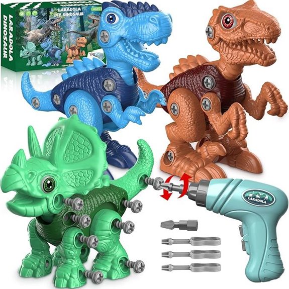 Laradola Dinosaur Take Apart Toys with Electric Drill