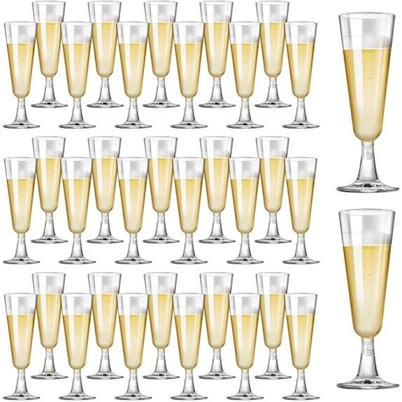 SUREHOME Disposable Champagne Flutes 40-Pack
