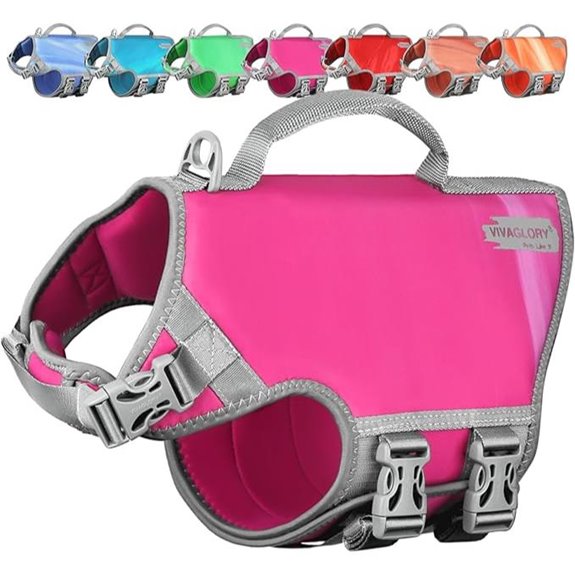 VIVAGLORY Neoprene Dog Life Vest with Handle
