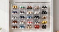 door mounted shoe storage