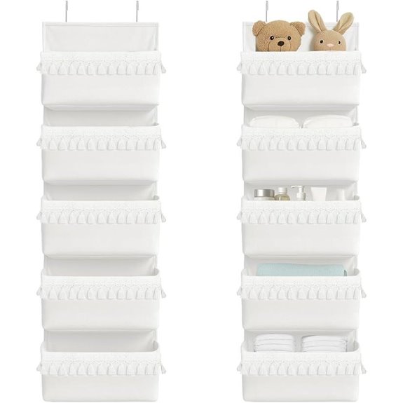 Over-the-Door Hanging Organizer with Pockets and Tassels