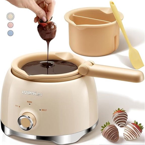 Chocolate Melting Pot with 2 Insert Pots and Spatula