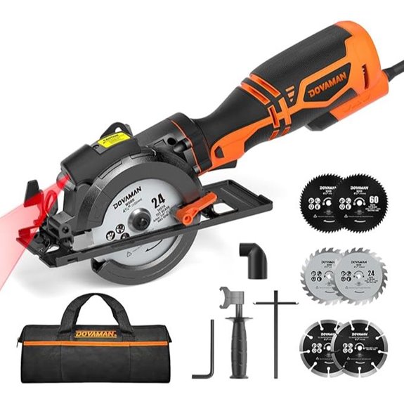 DOVAMAN 5.8A Circular Saw with Laser and Blades