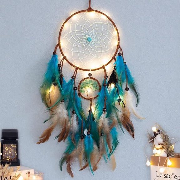 Dream Catcher Tree of Life with Feathers Decor