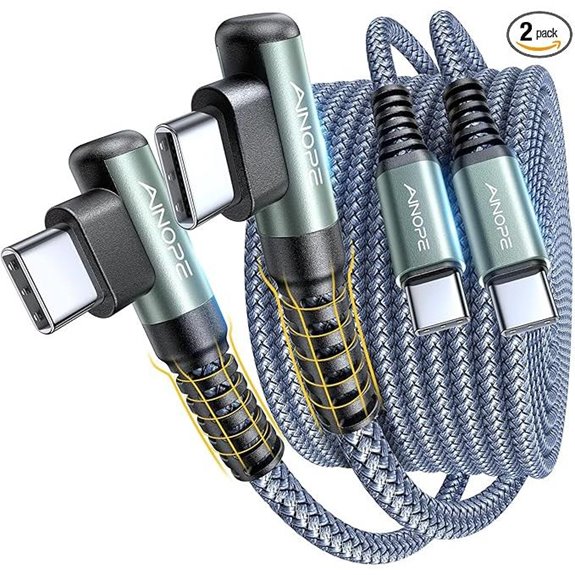 AINOPE USB C to C Cable 60W 2-Pack