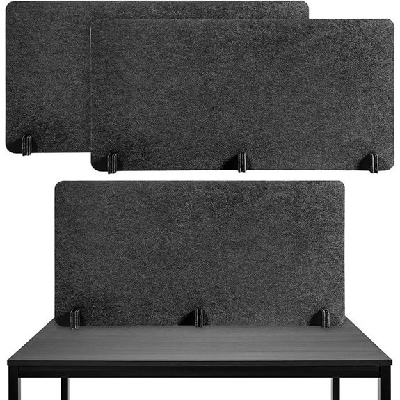 2 Pack Acoustic Desk Dividers for Privacy and Noise