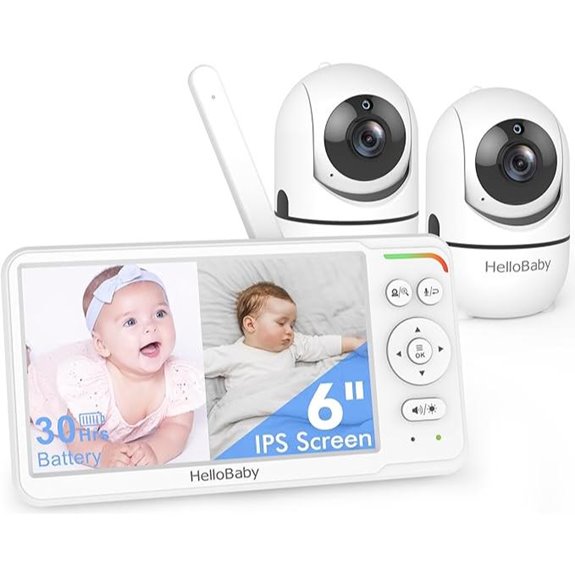 HelloBaby Dual Camera Baby Monitor with Night Vision