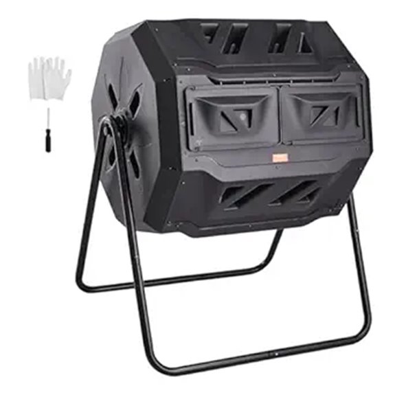 VEVOR 43-Gallon Dual Chamber Compost Tumbler