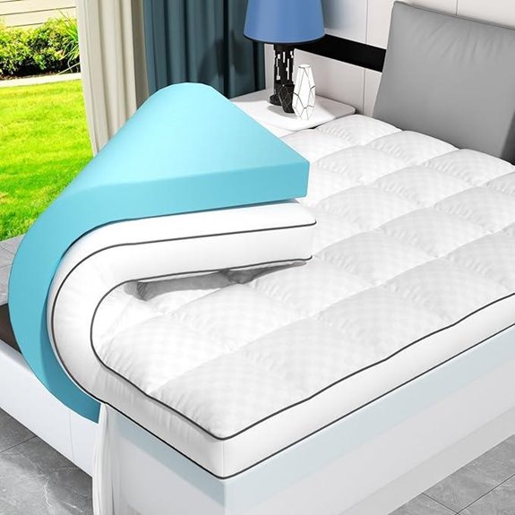 Dual Layer King Size Memory Foam Mattress Topper
