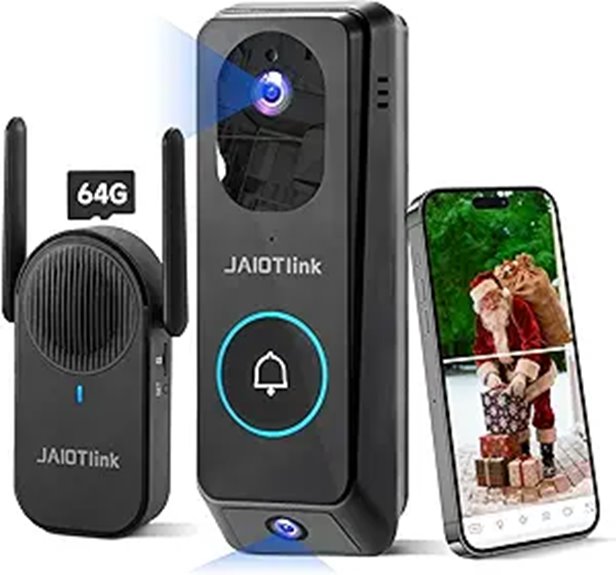 Wireless Video Doorbell with 2K Dual Lens & Night Vision