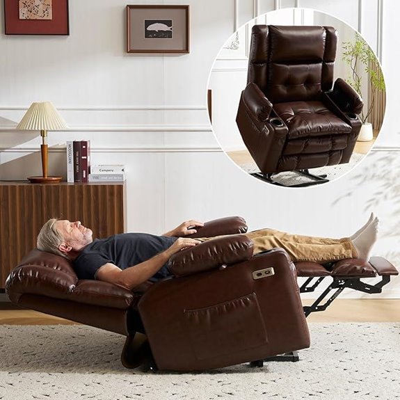 Dual Motor Lift Recliner with Massage and Heat
