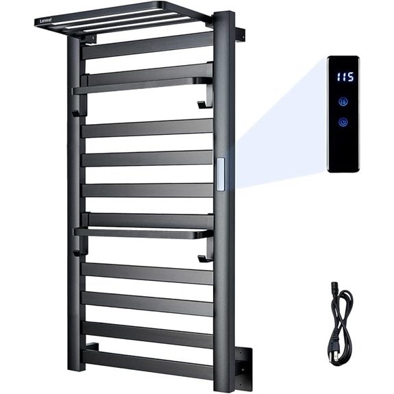 2-in-1 Wall-Mounted Heated Towel Rack