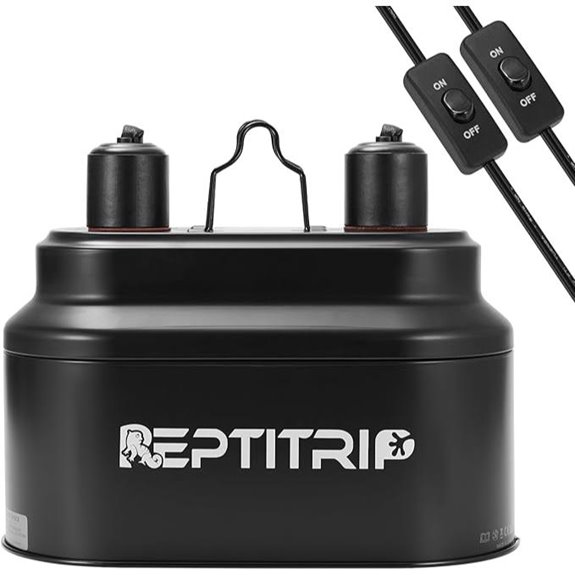 Dual Reptile Light Fixture with Switches