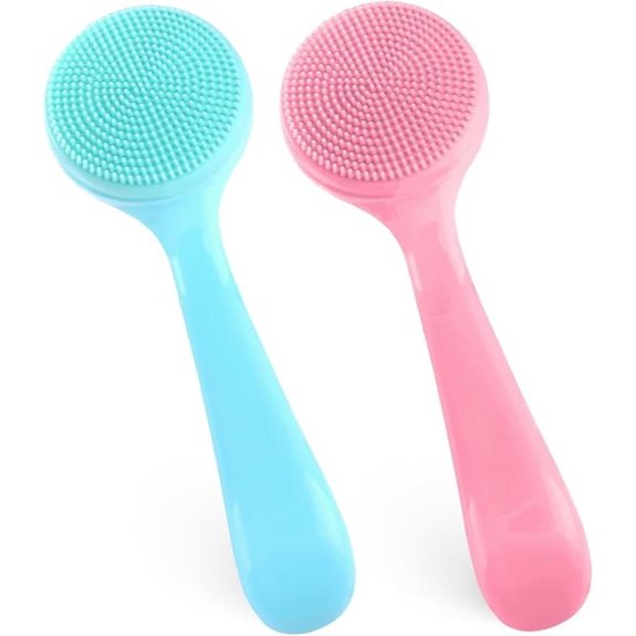 dual silicone facial scrub brushes