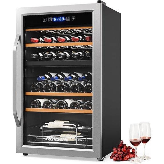 Bonnlo Dual Zone Wine Cooler Refrigerator with Glass Door