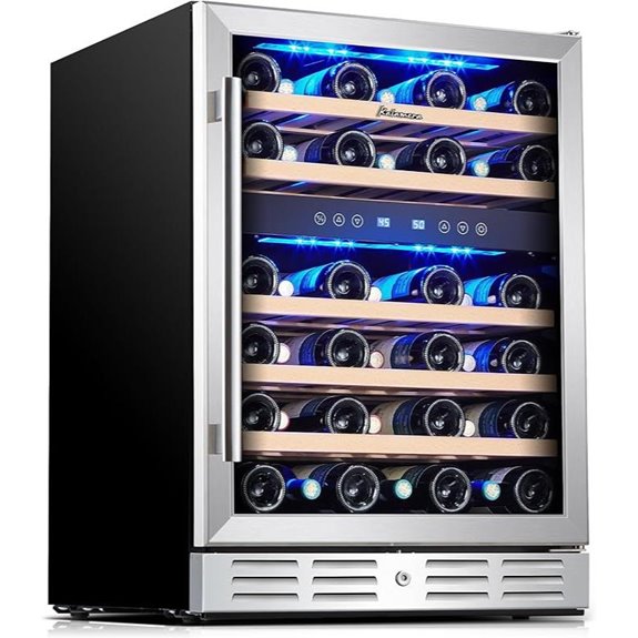 Kalamera 24-inch 37-Bottle Dual Zone Wine Cooler