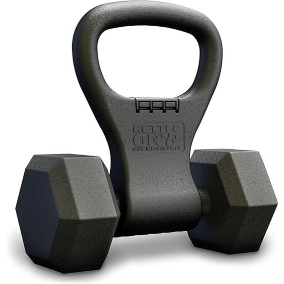 KETTLE GRYP: Converts Dumbbells Into Kettlebells