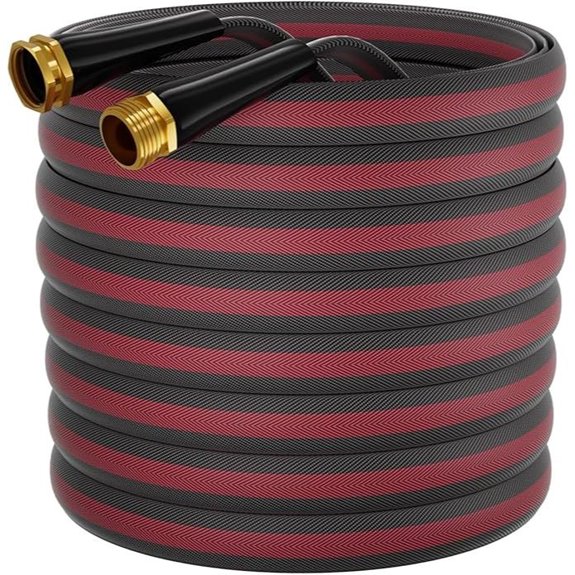 100ft Non-Expanding Garden Hose with Brass Fittings