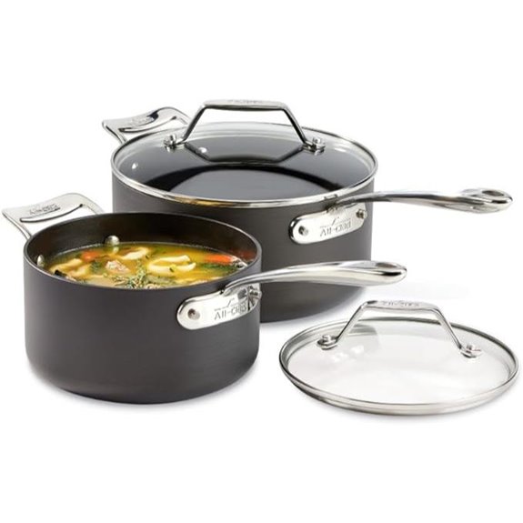 All-Clad Hard Anodized Nonstick Sauce Pan Set