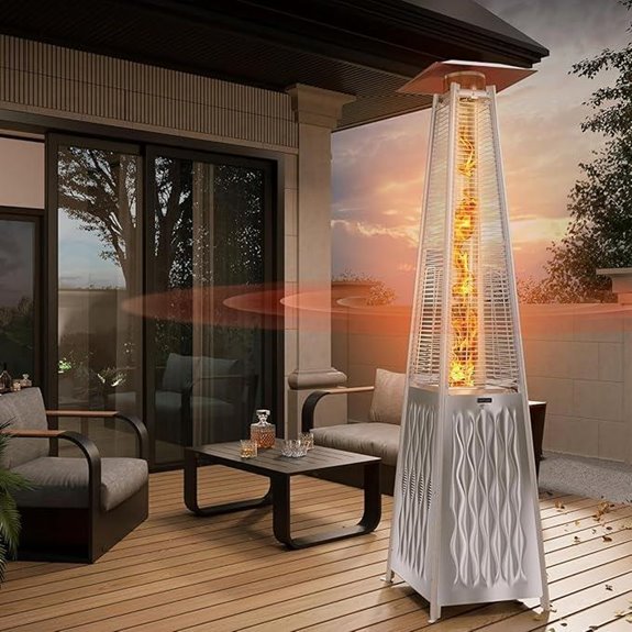 EAST OAK 48,000 BTU Pyramid Patio Heater