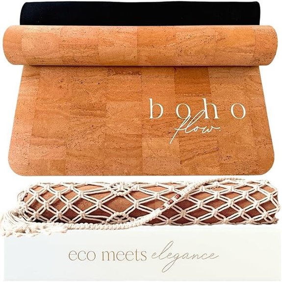 Deluxe Cork Yoga Mat with Bag Eco-Friendly 72x26