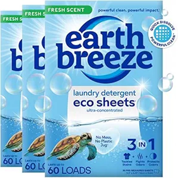 Earth Breeze Laundry Detergent Sheets 3-Pack