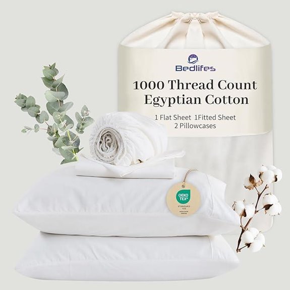 Bedlifes Egyptian Cotton Queen Sheets 4-Piece