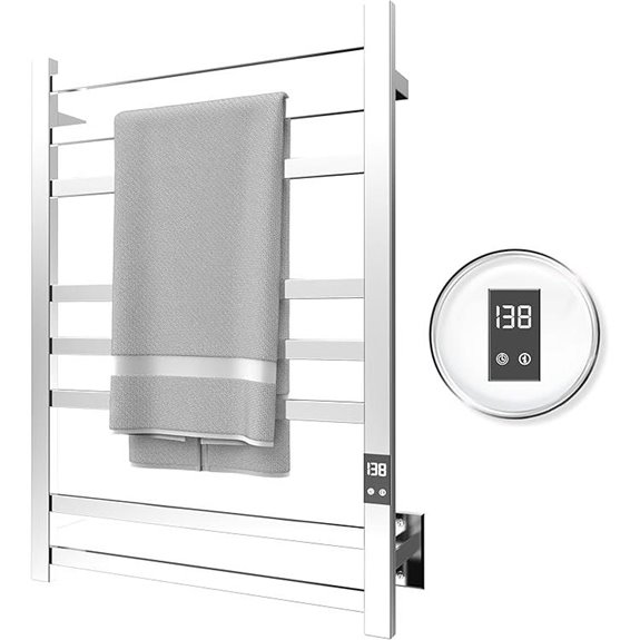 8-Bar Electric Towel Warmer with Auto Shut-Off