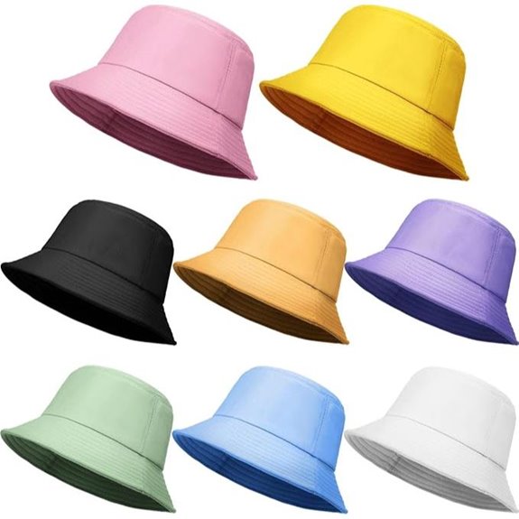 Geyoga 8 Pack Cotton Foldable Bucket Hats for All
