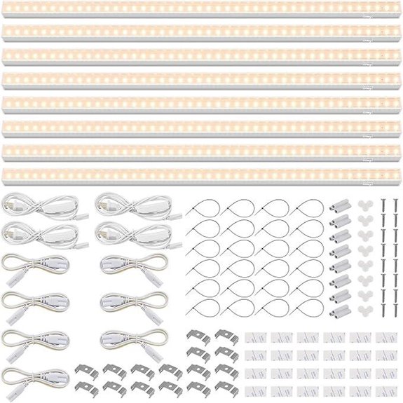 Barrina T5 Grow Lights 8-Pack Full Spectrum LED