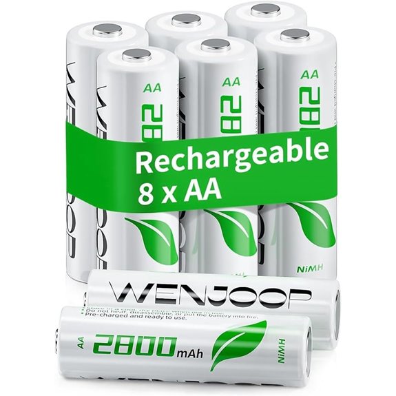 Rechargeable AA Batteries 8Pack 2800mAh NiMH