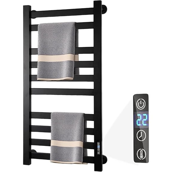 Heated Bathroom Towel Warmer Rack with Timer