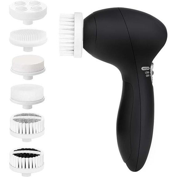 CLSEVXY Electric Facial Cleansing Brush with 6 Heads