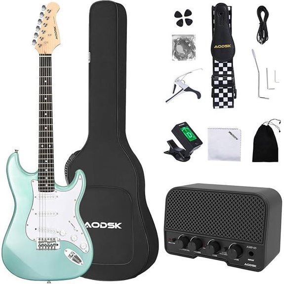 AODSK Electric Guitar Starter Kit with Amp and Accessories