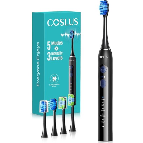 COSLUS Sonic Electric Toothbrush with 5 Modes
