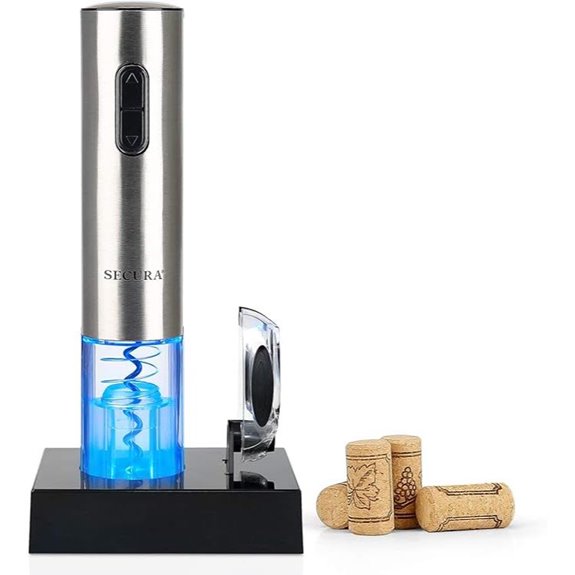 Secura Electric Wine Opener with Foil Cutter
