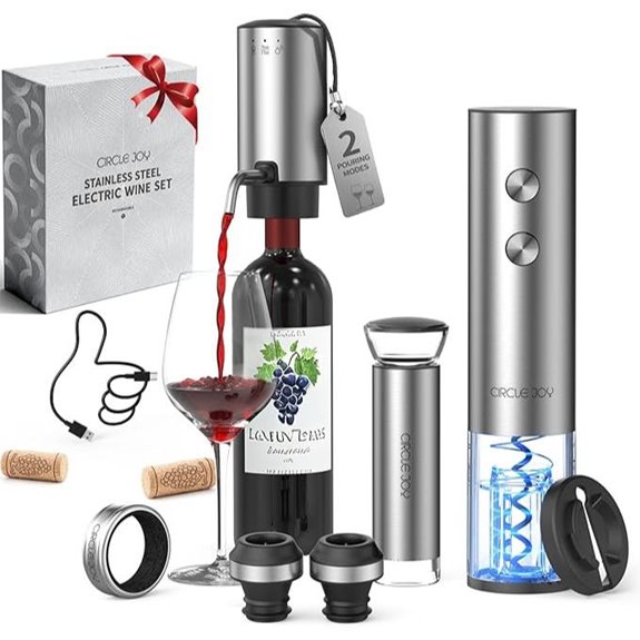 Circle Joy Electric Wine Opener Set with Accessories