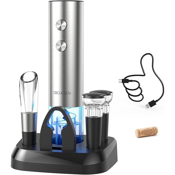 Circle Joy Electric Wine Opener Set with Accessories