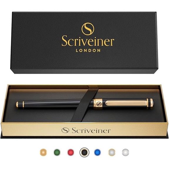 Scriveiner Black Lacquer Rollerball Pen Gift Set