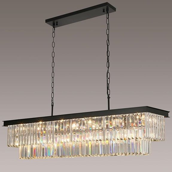 Crystal Chandelier for Dining Room and Kitchen Island