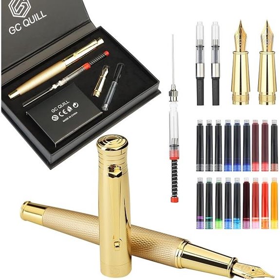 GC Quill Fountain Pen Set with Ink Cartridges