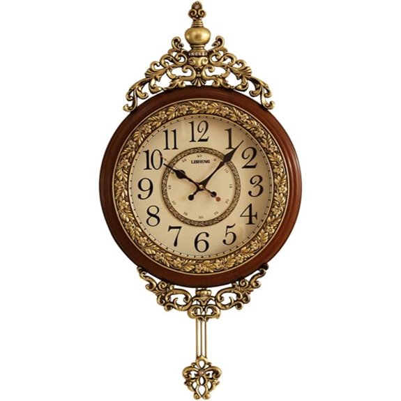 ShiseDeco Elegant Hand-Painted Large Wall Clock